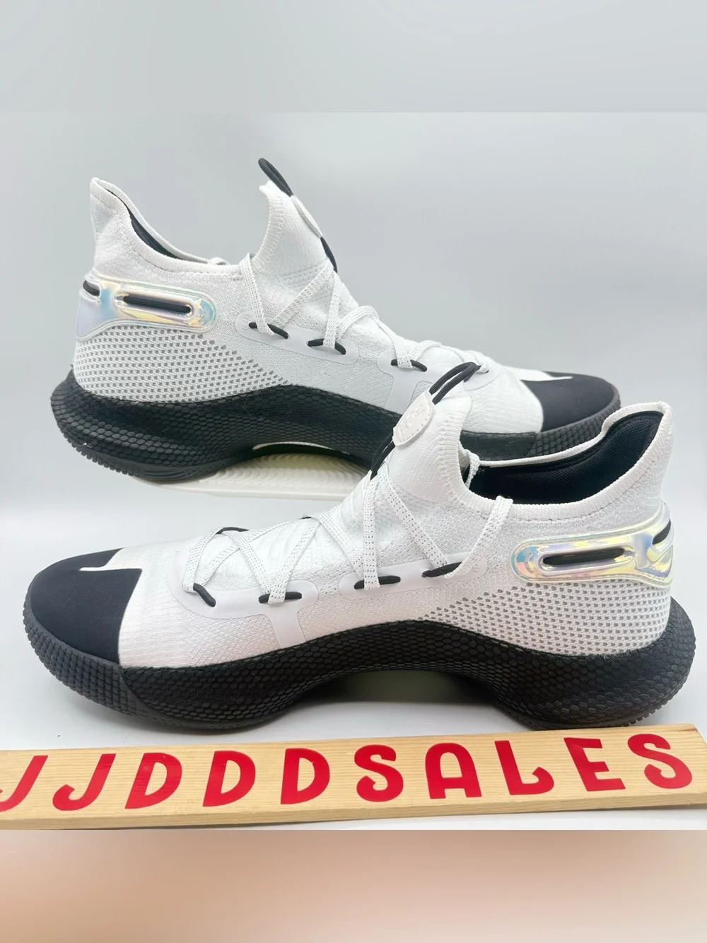 Under Armour Curry 6 Iridescent Basketball White Black Unreleased Men’s Sz 12